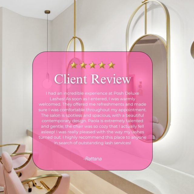 ✨ 5-Star Client Love ✨

Nothing makes us happier than hearing how confident and relaxed our clients feel at Posh Deluxe 💕

From the moment you walk in, to the moment you leave with flawless lashes — we’re all about comfort, quality, and results ✨

Thank you, Rattana, for trusting us and for this beautiful review 🥹💖

If you’re looking for expert lash services in Perth, we’ve got you 🤍

📍 Mount Pleasant
📲 Book online via our website

#PoshDeluxe #PerthLashes #LashExtensionsPerth #PerthBeauty #LashArtistPerth